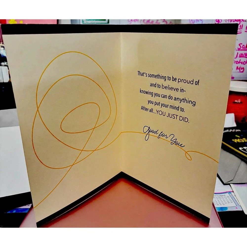 Grandson Graduation Card – Inspirational – New w/ Envelope – Masculine Design